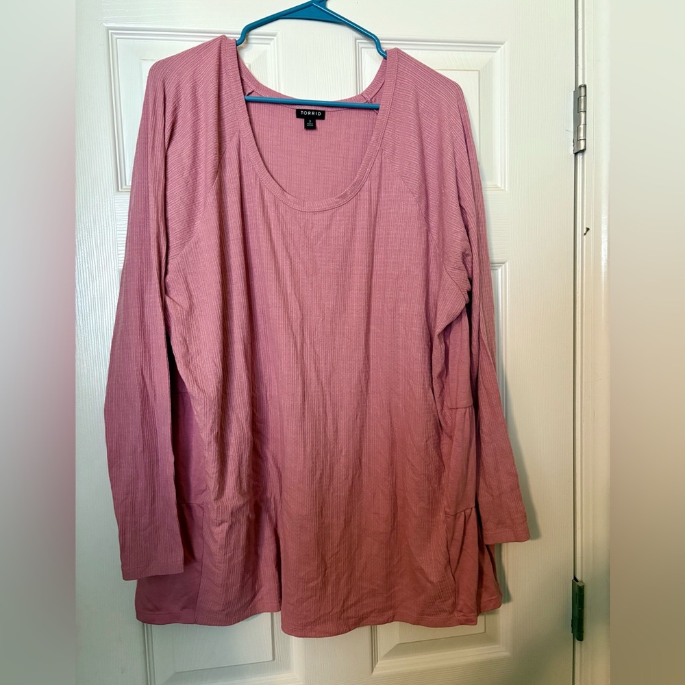 Torrid Pink Long Sleeve Shirt